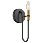 Foundry Wall Sconce - Black / Brass