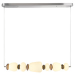Strata Color-Select Linear Pendant - Satin Nickel / White