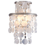 Avara Wall Sconce - Polished Nickel / Capiz Shell / Crystal
