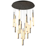 Lumina Color-Select Round Multi-Light Pendant - Forged Bronze / Alabaster