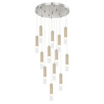 Zara Color-Select Multi-Light Pendant - Brushed Nickel / Travertine