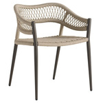 Aurelie Outdoor Dining Chair - Blackened Bronze / Buff