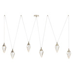 Berkley Multi-Drop Chandelier - Vintage Silver / Crystal