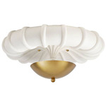 Camella Ceiling Semi Flush Light - Antique Brass / Ivory