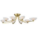 Zamora Ceiling Light - Antique Brass / Clear Seeded
