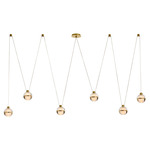 Noble Chandelier - Antique Brass / Frost / Clear