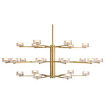 Glacielle Chandelier - Antique Brass / Clear