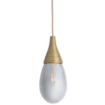 Giselle Pendant - Antique Brass / Smoke Luster