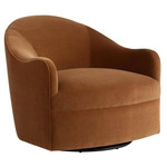 Delfino Swivel Chair - Blackened Iron / Cider