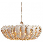 Bilal Round Chandelier - Antique Brass / Ivory