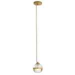 Noble Pendant - Antique Brass / Frost / Clear