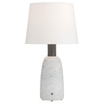 Stratus Rechargeable Table Lamp - White Marble / White