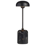 Lumi Rechargeable Table Lamp - Black Marble / English Bronze