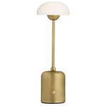 Lumi Rechargeable Table Lamp - Antique Brass / White