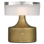 Verglas Rechargeable Table Lamp - Antique Brass / Clear