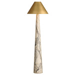Chanell Floor Lamp - Calacatta Viola / Antique Brass