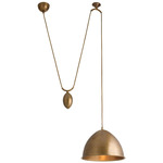 Egg Pendant - Antique Brass