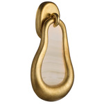 Elsa Wall Sconce - Antique Gold Leaf / White Onyx