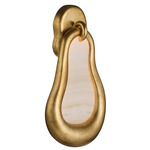 Elsa Wall Sconce - Antique Gold Leaf / White Onyx