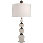 Minaret Table Lamp - Alabaster / White