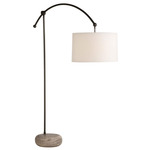 Calder Floor Lamp - English Bronze / Off White