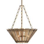 Decora Chandelier - Antique Brass / Smoke