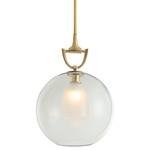 Estribo Pendant - Antique Brass / Clear