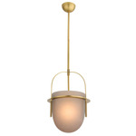 Kathleen Pendant - Antique Brass / Smoke