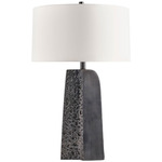 Scopello Table Lamp - Antiqued Aluminum / White