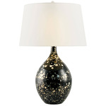 Flynn Table Lamp - Black w/Silver Flecks / White