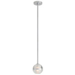 Noble Stem Pendant - Chrome / Frost / Clear