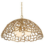 Lotus Pendant - Antique Brass