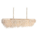 Cabo Linear Chandelier - Antique Brass / Ivory