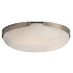 Elara Ceiling Flush Light - White Bronze / Alabaster
