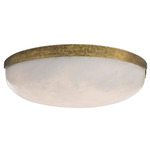 Elara Ceiling Flush Light - Antique Brass / Alabaster