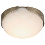 Elara Ceiling Flush Light - White Bronze / Alabaster
