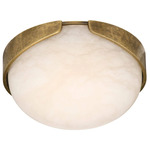 Elara Ceiling Flush Light - Antique Brass / Alabaster