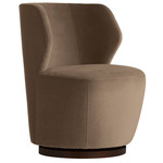 Poppy Swivel Chair - Dark Walnut / Cocoa