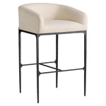 Osbourne Counter / Bar Stool - Blackened Iron / Oxford White