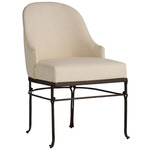 Carrick Dining Chair - Blackened Iron / White