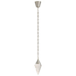 Berkley Chain Hung Pendant - Vintage Silver / Crystal
