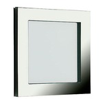 Basic Techo Standard Ceiling Flush Mount - Polished Stainless Steel / White