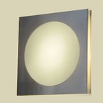 Basic Paired Pythagoras Wall Sconce - Brushed Stainless Steel / White