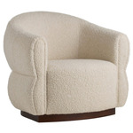 Alexandra Swivel Chair - Dark Walnut / Oatmeal