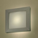 Basic Paired Standard Wall Sconce - Brushed Stainless Steel / White