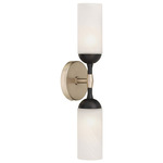 Emmett Wall Sconce - Dark Vintage Silver / White