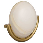 Alicia Wall Sconce - Antique Brass / White