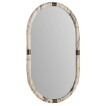 Manchette Wall Mirror - Gray Flowers / Mirror