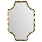 Romulus Wall Mirror - Antique Brass / Forest