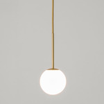 Alfi Pendant - Matte Gold / White